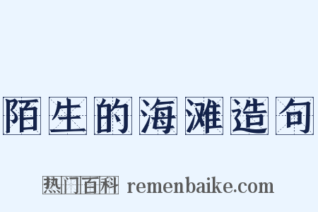 陌生的海滩造句是什么意思的图片